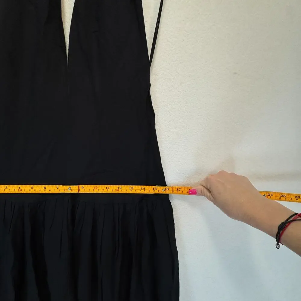 Proenza Schouler Women's Black Matte Gown Halter Back Cut Dress, Sz 2, Rt. $1690 - Picture 8 of 12